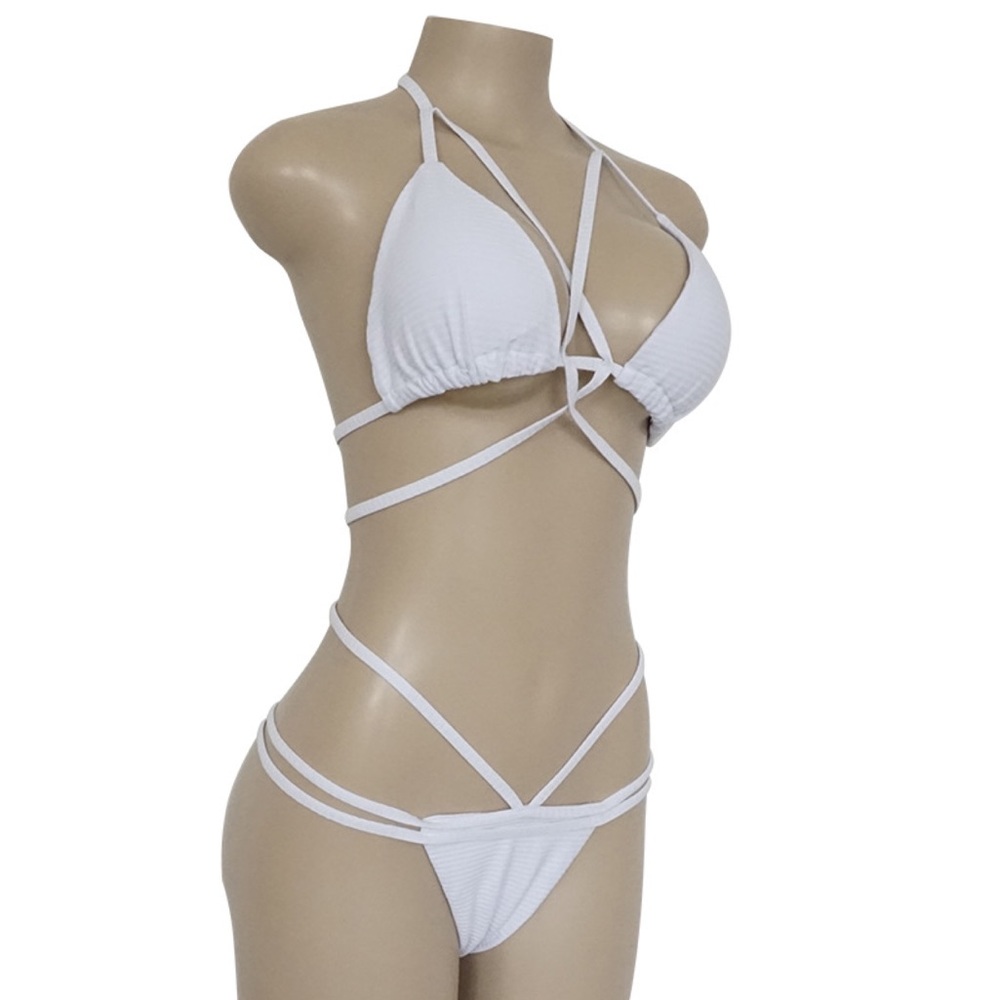 👒👒Wonderful Girl is Sexy White Swimsuit - Picture 6 of 8